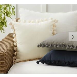 Pottery Barn Tassel Trim Outdoor Pillows
